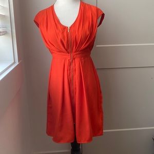 Size 4 Orange Zip-Up H&M Dress